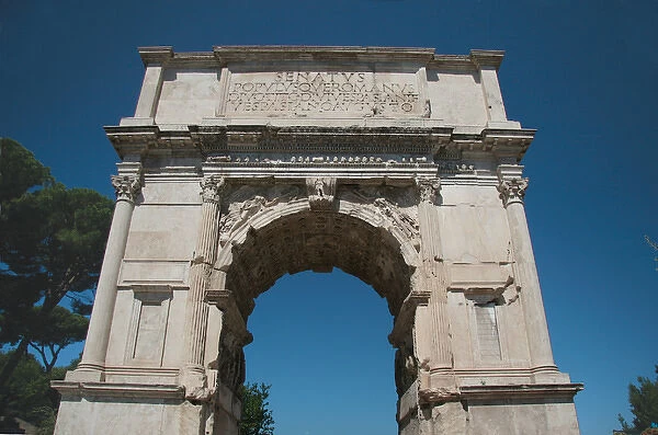Italy. Rome. Arch of Titus. Triumphal arch, located on the V