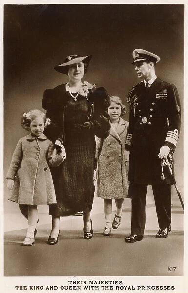 King George VI, Queen Elizabeth and Royal Princesses