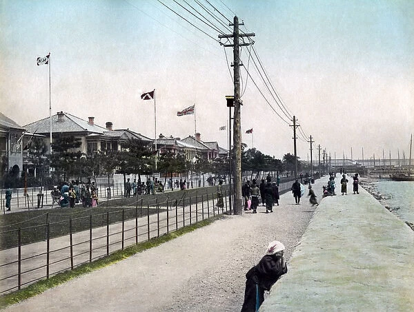 Kobe Bund, Japan, circa 1890