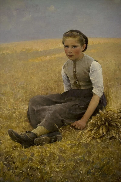 The Little Gleaner, 1884, by Hugo Salmson
