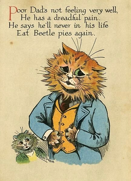 Louis Wain, Daddy Cat - beetle pies