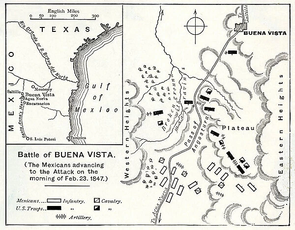 Map of the Battle of Buena Vista