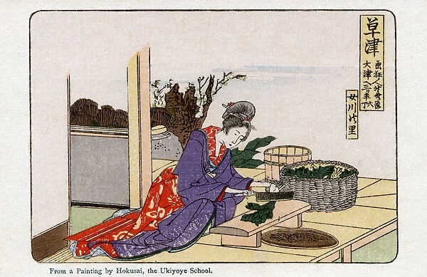 Megawa Village near Kusatsu by Hokusai