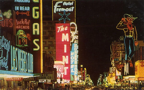 Neon signs in Fremont Street, Las Vegas, Nevada, USA
