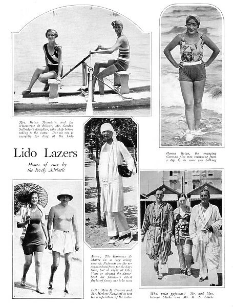 Photos of Lido Lazers on the Lido, Venice, 1927