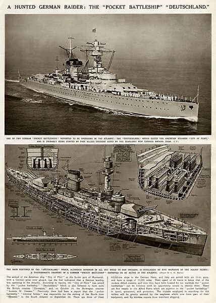 Pocket battleship Deutschland by G. H. Davis