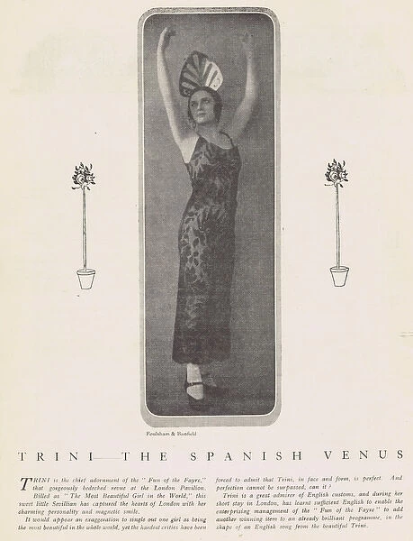 Portrait of the dancer Trini, the Spanish Venus, London, 192