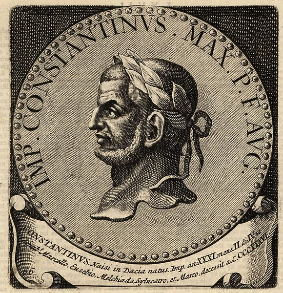 Portrait of Roman Emperor Constantine the Great
