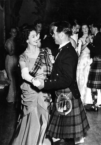 Princess Elizabeth dancing at the Boyne Ball, 1949