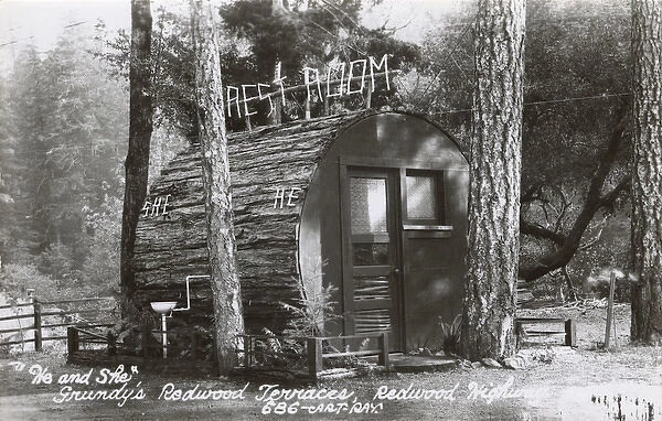 Rest Room, Grundys Redwood Terraces, California, USA