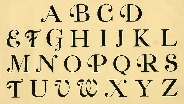 Roman script alphabet, upper case A-Z