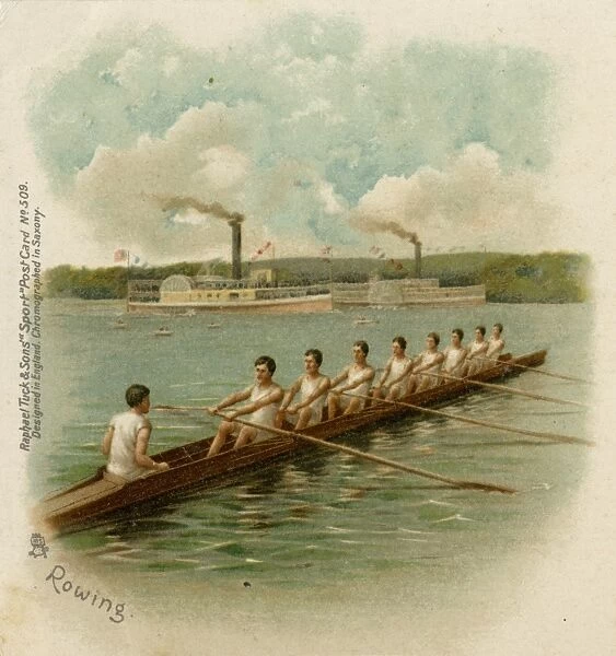 US Rowing Eight on the Mississippi River
