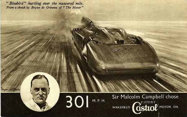 Sir Malcolm Campbells Racing Car Bluebird, Bonneville Sal
