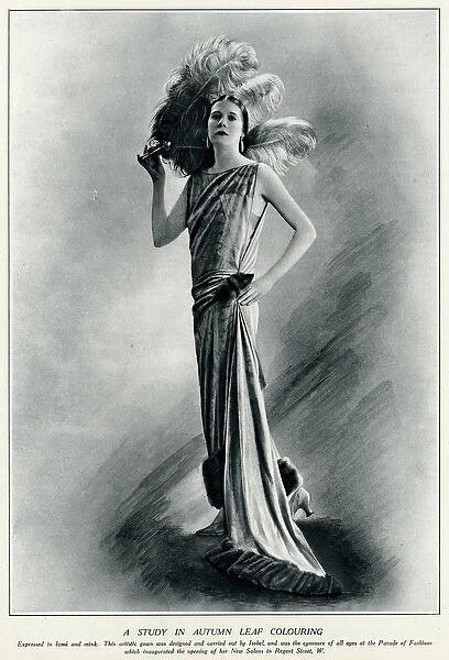 Sleeveless flapper gown 1923