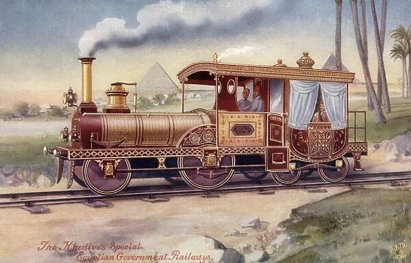 Special train engine and carriage of the Egyptian Khedive