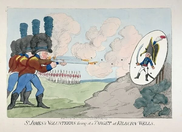 St. Jamess volunteers firing at a target at Kilburn Wells