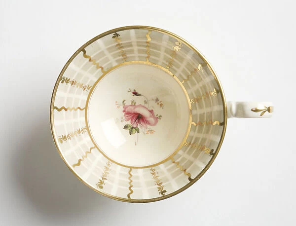 Teacup. Glazed porcelain tea cup from a tea service