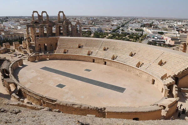Tunisia. Roman Art. Amphitheatre of Djem. Arena