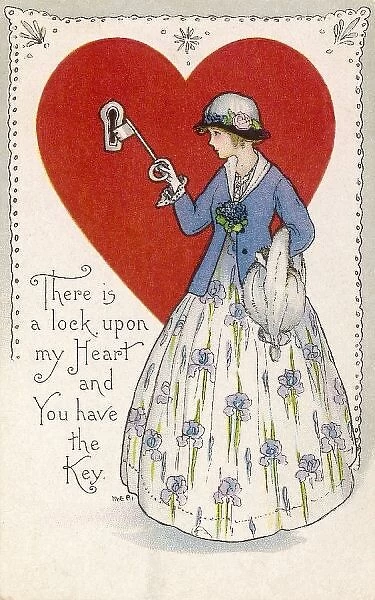 Valentine Card  /  Lock &key