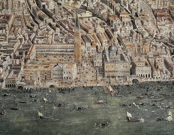 Venice (17th c. ). Detail of Saint Marks Square