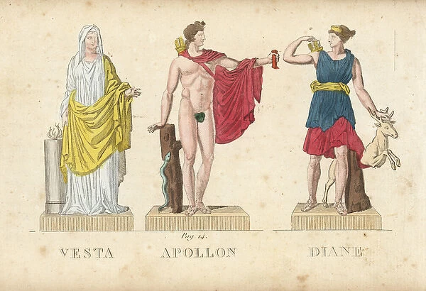Vesta, Apollo and Diana, Roman gods