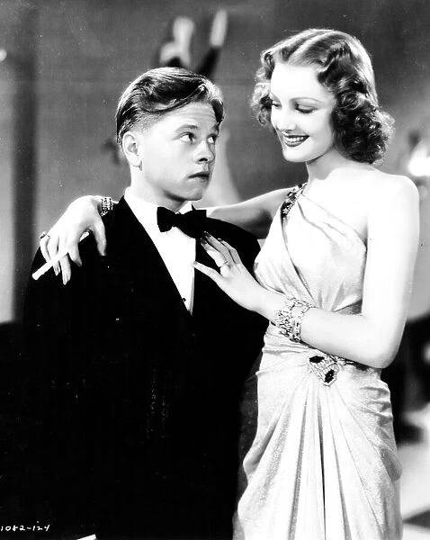 Virginia Grey and Mickey Rooney in The Hardys Ride High