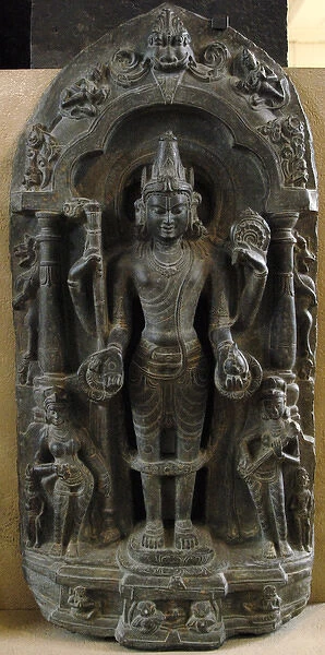 Vishnu. Sculpture. 11th century. Benniputti Thana, Bihar, In