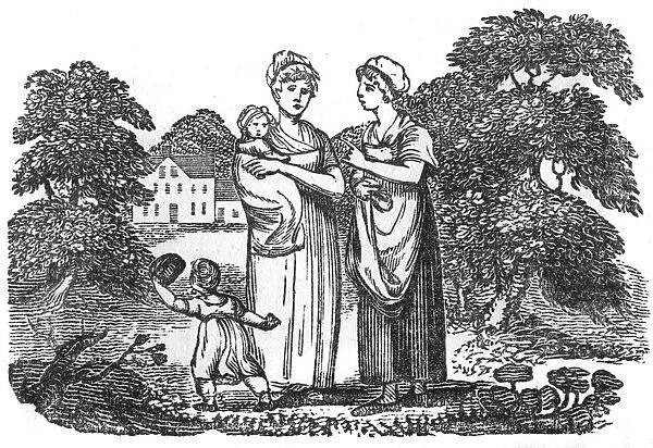 Two women with children, c. 1805