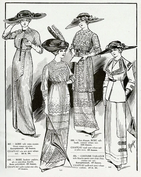 Womens clothing for spring 1912