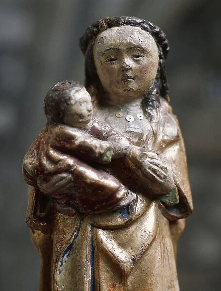 Woodcarving of Virgin. Patron-saint of Cantabria. Sanctuary