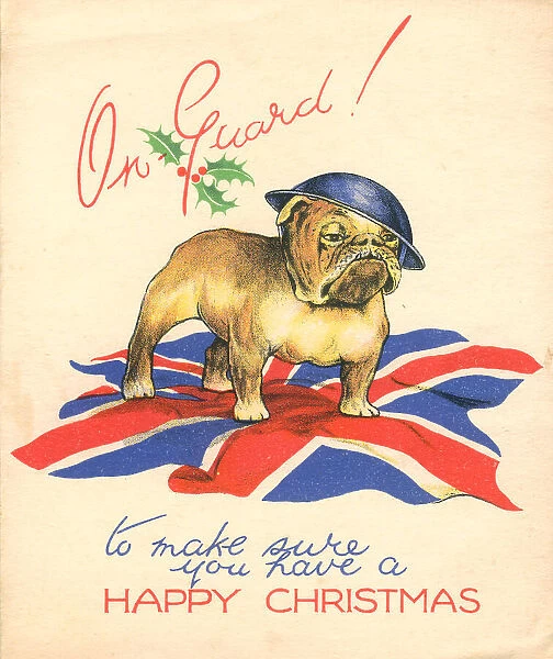 WW2 British Bulldog Christmas Card