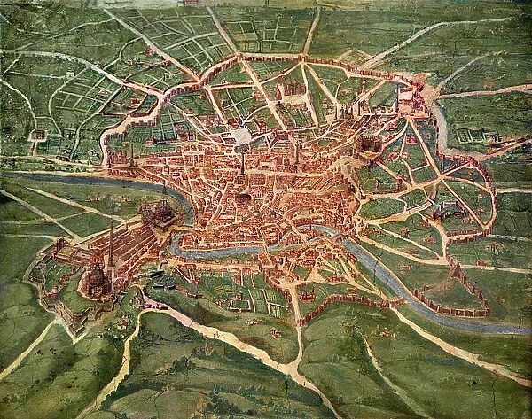 16th Century Plan of Rome