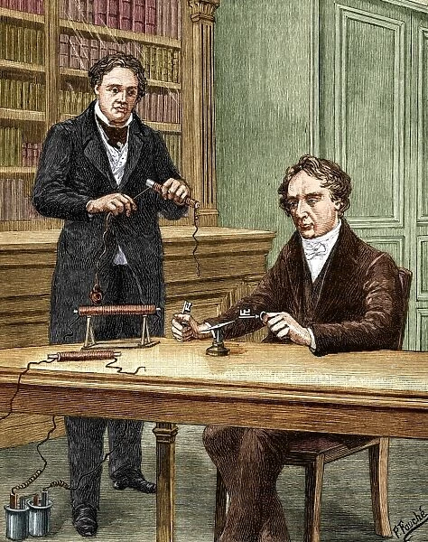 Ampere and Arago, French physicists