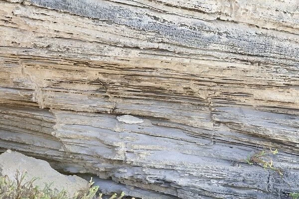 Cross stratification on a cliff face