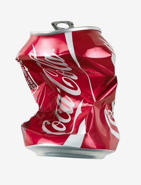 Crushed Coca Cola can cut-out
