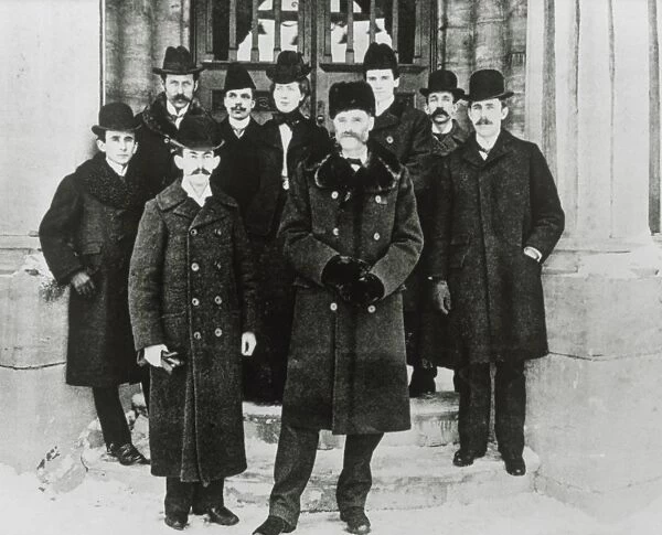 E. Rutherford in a group portrait at McGill Unive