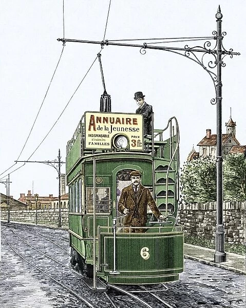 Early electric tram