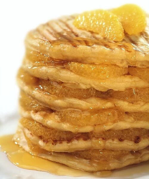 Pancakes with oranges and syrup C014  /  1424