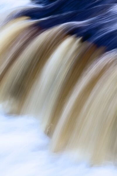 Abstract impression of Upper Aysgarth Falls, Wensleydale, North Yorkshire, England, United Kingdom, Europe