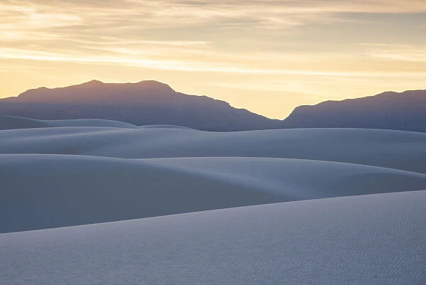 Abstract landscape of White Sands National Park, New Mexico, United States of America