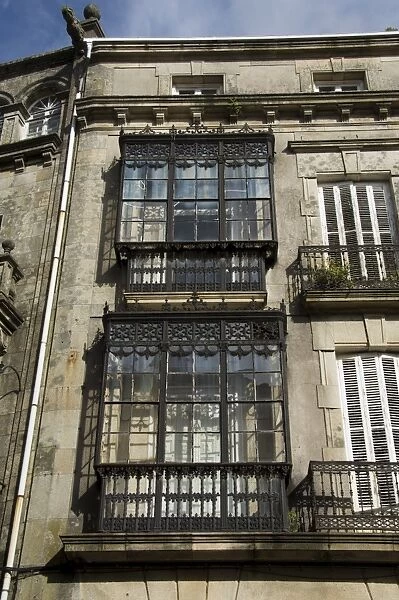 Glazed balconies in Santiago de Compostela