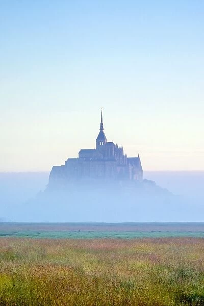 Le Mont-Saint-Michel at dawn, UNESCO World Heritage Site, Manche Department, Normandy