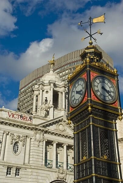 Little Ben clock tower, Victoria Palace Theatre, Victoria, London, England