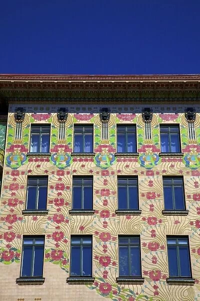 Otto Wagners Art Nouveau Apartments, Majolica House, Vienna, Austria, Europe