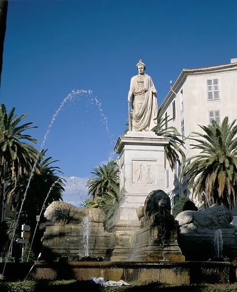 Statue of Napoleon as First Consul, Ajaccio, island of Corsica, France, Europe