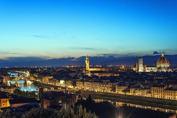Vecchio Palace and the Duomo (Cathedral), Historic Centre, UNESCO World Heritage Site, Florence, Tuscany, Italy, Europe