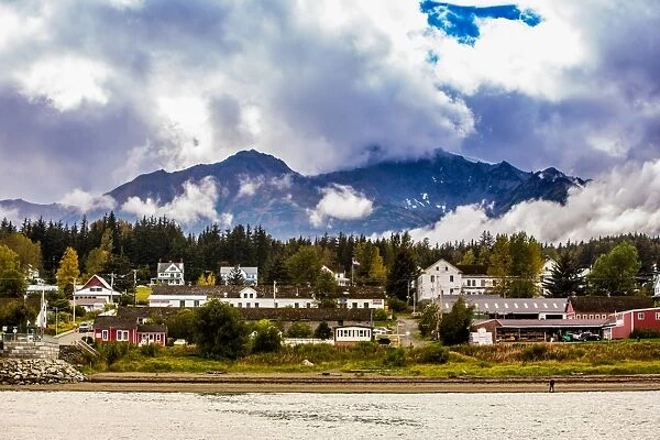 View of port in Haines, Alaska, United States of America, North America