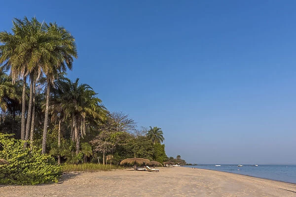 Africa, Guinea Bissau. Bijagos Islands. The sandy beach of Rubane Island Ponta Anchaca