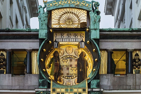 Ankeruhr clock, Vienna, Austria