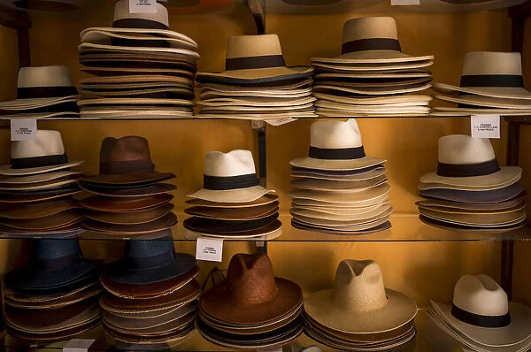 Panama Hats on display, San Miguel de Allende, Guanajuato, Mexico